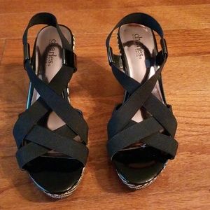 Charles David "Legit" Black Elastic Wedge